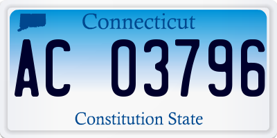 CT license plate AC03796