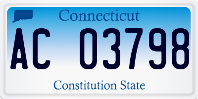 CT license plate AC03798