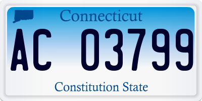 CT license plate AC03799