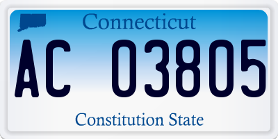 CT license plate AC03805