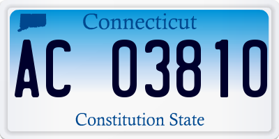 CT license plate AC03810