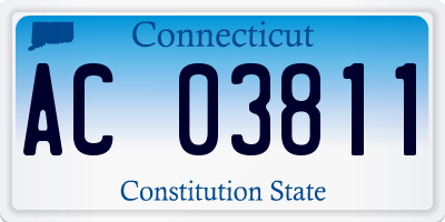 CT license plate AC03811