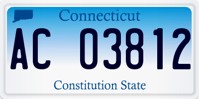 CT license plate AC03812