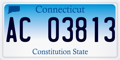 CT license plate AC03813