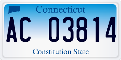 CT license plate AC03814