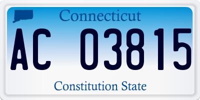 CT license plate AC03815