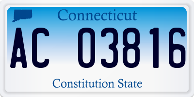 CT license plate AC03816