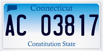 CT license plate AC03817