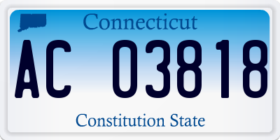 CT license plate AC03818