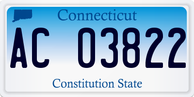 CT license plate AC03822