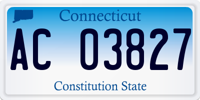 CT license plate AC03827