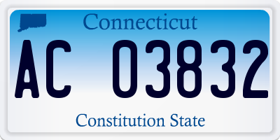 CT license plate AC03832