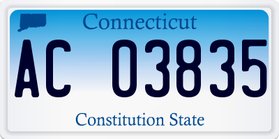 CT license plate AC03835