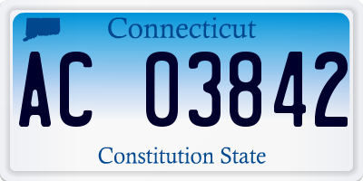 CT license plate AC03842