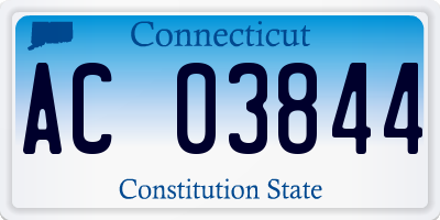 CT license plate AC03844