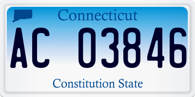 CT license plate AC03846