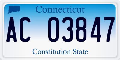 CT license plate AC03847