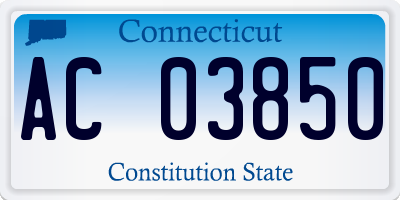 CT license plate AC03850