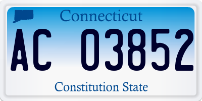 CT license plate AC03852