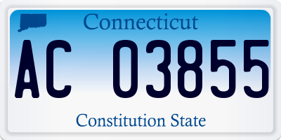 CT license plate AC03855