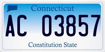 CT license plate AC03857