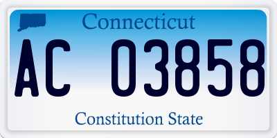 CT license plate AC03858