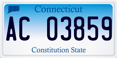 CT license plate AC03859