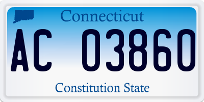 CT license plate AC03860