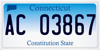 CT license plate AC03867