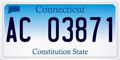 CT license plate AC03871