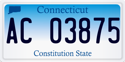 CT license plate AC03875