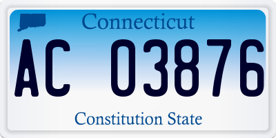 CT license plate AC03876