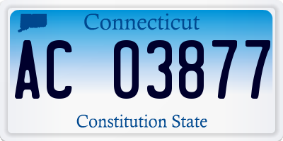 CT license plate AC03877