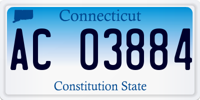 CT license plate AC03884