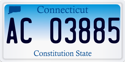 CT license plate AC03885