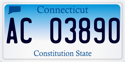 CT license plate AC03890