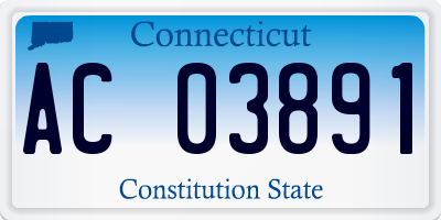 CT license plate AC03891