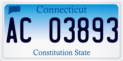 CT license plate AC03893