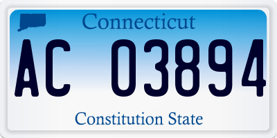 CT license plate AC03894