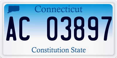 CT license plate AC03897