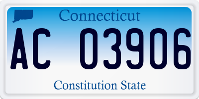 CT license plate AC03906