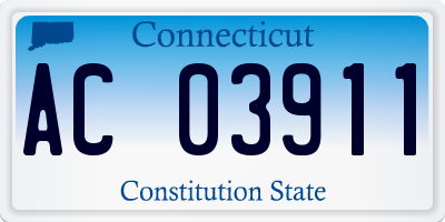 CT license plate AC03911