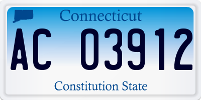 CT license plate AC03912