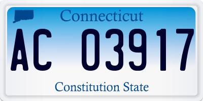 CT license plate AC03917