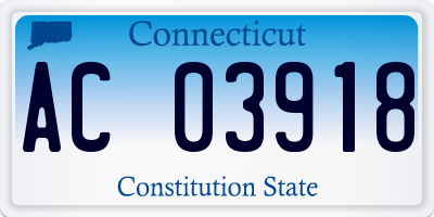 CT license plate AC03918