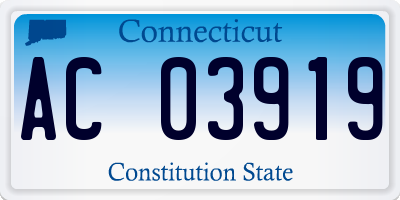 CT license plate AC03919