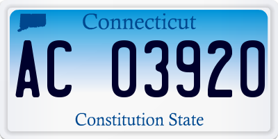 CT license plate AC03920