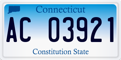 CT license plate AC03921