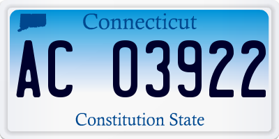 CT license plate AC03922