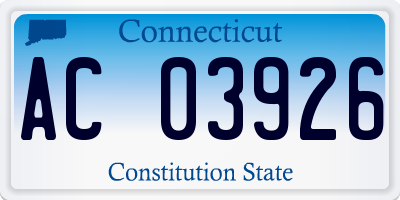 CT license plate AC03926